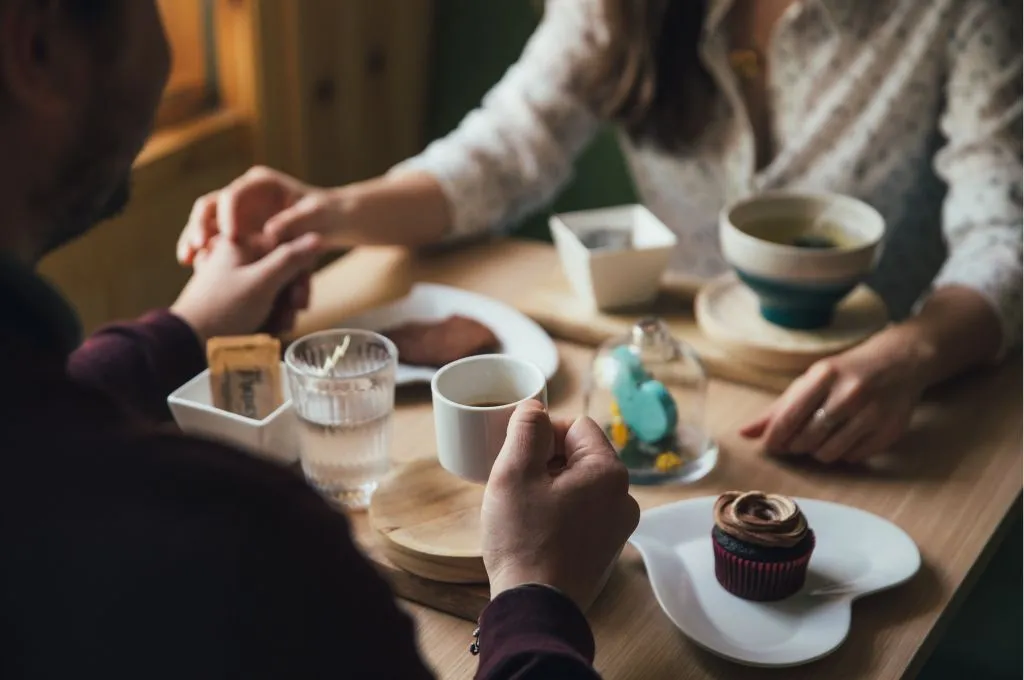 Couple enjoying a romantic dinner
