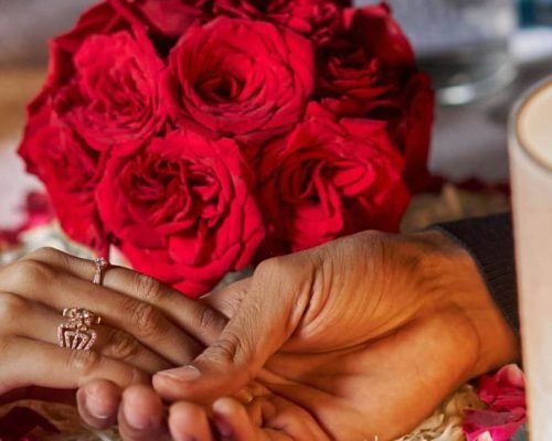Couple enjoying a romantic anniversary dinner near Munnar